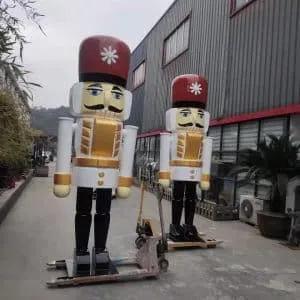 Colorful nutcracker soldier fiberglass life size statue