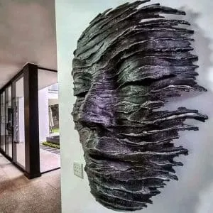 ホーム モダンアート 顔の彫刻｜大きな3Dウォールフェイス像