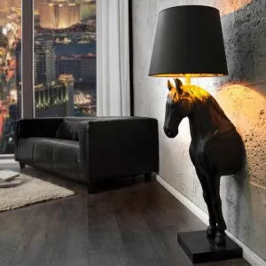 H70.9in Half Body Horse Sculpture Fiberglass Floor Lamp