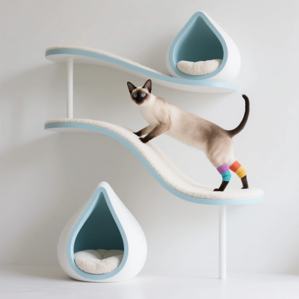 Irregular-Shaped Cat House | 3D-Printed Furniture - Imagen 3